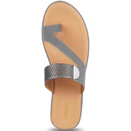 Mochi Women's Grey Toe Ring Wedges image 3