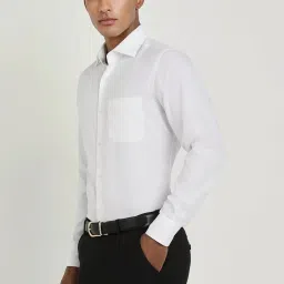 Allen Solly White Cotton Regular Fit Shirt image 3