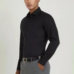 Allen Solly Black Cotton Regular Fit Shirt image 3