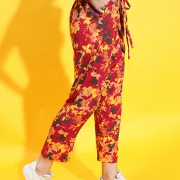 Oxolloxo Multicolor Printed Mid Rise Pants image 3