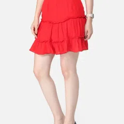 Cation Red A-Line Skirt image 3