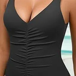 Toomley V Neck Sleeveless Medium Coverage Bodysuits image 2