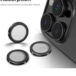 Gripp 3In1 Focal Camera Lens Protector for Iphone 16 Pro & Iphone 16 Pro Max (2024) - Black image 4