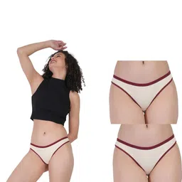 ORLIZEA Pack of 2 Women Low-Rise Cotton Blend Thongs-picture-26