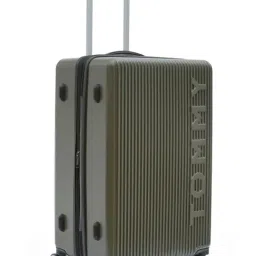 TOMMY HILFIGER Olive Empire Pro Striped Medium Hard Sided Checked Luggage image 4