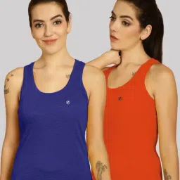 Friskers Blue & Orange Cotton Sports Tank Top - Pack Of 2-picture-12