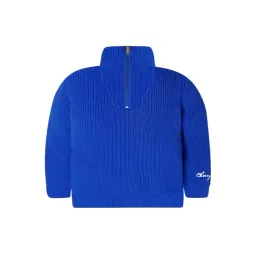 Cherry Crumble By Nitt Hyman Unisex Blue Self Design Cotton Regular Fit Sweater image 5