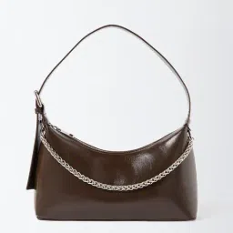 Westside Dark Brown Chain-Detailed Shoulder Bag-picture-45