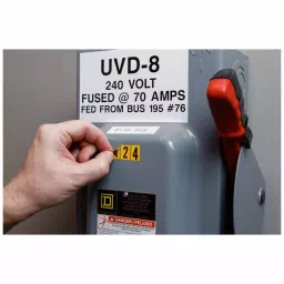 BRADY Number Label 6.35 mm (1/4 inch) Character Height Gothic Font, 35TA24 (Pack of 25 Pcs) image 3