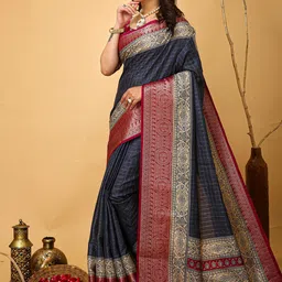 V3 FASHION STUDIO Zari Art Silk Banarasi Saree image 3