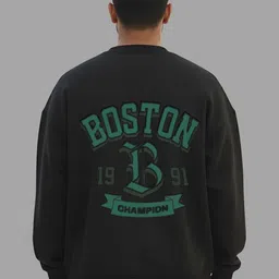 TheBTclub Unisex Typography Printed Round Neck Long Sleeves Oversized Sweatshirt-picture-40