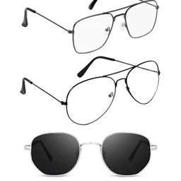Arzonai Unisex Pack of 3 Clear Lens & Black with UV Protected Lens-picture-40