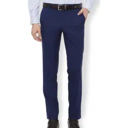 Van Heusen Blue Slim Fit Trousers-image-93