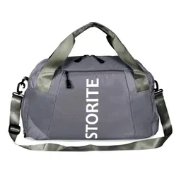 Storite Nylon 47 Cm Imported Travel Duffle Bag for Women,Weekend Travel Bag for Women with Wet Pocket & Shoe Compartment Weekender Overnight Luggage Bag Trendy and Stylish (Dark Gray-47X28X20cm)-image-11