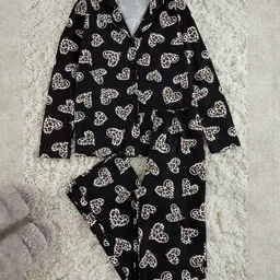 Trendyol Women Conversational Printed Pure Cotton Night Suit-image-86
