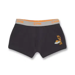 3PIN Pack Of 3 Cotton Elastane Space & Car Racing Theme Printed Trunks - Orange Black & Brown image 4