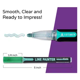 Magicwand Pack of 12 Metallic Double Line Outline Permanent Pen Markers for Art Coloring,Outlining,Card Making, Scrapbook,Drawing image 3