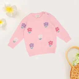 Pantaloons Baby Girls Floral Printed Round Neck Pullover-image-38