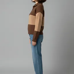 Mast & Harbour Women Colourblocked Sweatshirt image 4