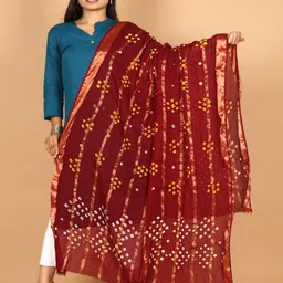 Apratim Bandhani Dyed Cotton Dupatta image 5
