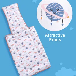 Zoe 3 in 1 Baby Carry Nest Cum Sleeping Bag Planet Print- Multicolour image 5
