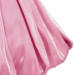 Enfance Sleeveless Ruffle Detailed Bodice Pleated Stone Embellished Flared Dress - Onion Pink image 5