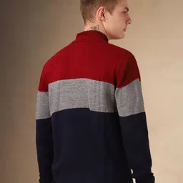 Dennis Lingo Men Colourblocked Pullover Sweater image 4