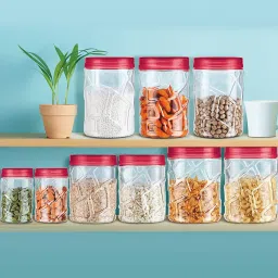 Milton Red Wine Plastic Organizer Jars - Set of 18 image 3