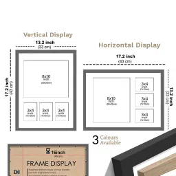 Art Street White Engineered Wood 4 Oppenings Wall Mounting Collage Photoframe image 3