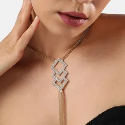 Sohi Women's Royal Rapture Negligee Necklace - Chalice Silver image 3