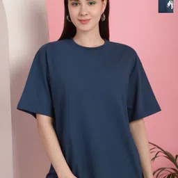 Tromko Women Pack of 2 Graphic Printed Round Neck Cotton Oversized T-shirts-picture-16