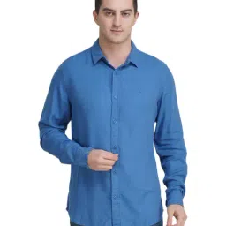 United Colors of Benetton Blue Slim Fit Shirt-picture-37