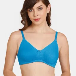 Rosaline by Zivame Sea Blue Non-wired Non-padded T-Shirt Bra-picture-26