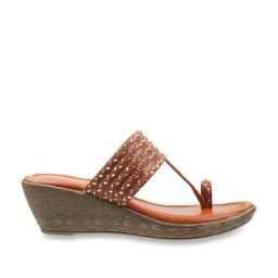 Metro Women's Tan Toe Ring Wedges-picture-26