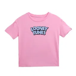 The Souled Store Kids Pink Graphic Print T-Shirt-picture-40