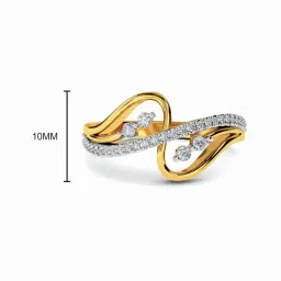 Kisna Diamond & Gold Jewellery Rae 14k (585) Diamond & Gold Ring For Women image 3