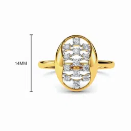 Kisna Diamond & Gold Jewellery Quinn 14k (585) Diamond & Gold Ring For Women image 3