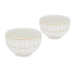 Pure Home and Living White Ceramic Solid Side Bowls image 3