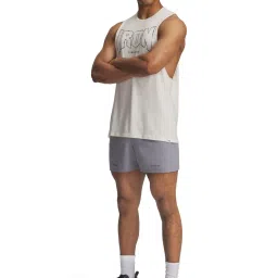 Under Armour White Regular Fit Printed Tank Tee image 3