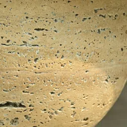 Muun Home Cream Marble Ceres Travertine Sphere Coffee Table image 3