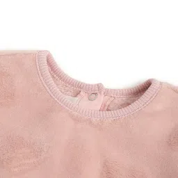 Chicco Girls Medium Pink Regular Fit Self Design Sweatshirt image 3