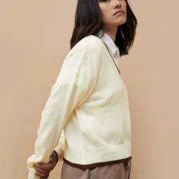 Ginger by Lifestyle Off-White Self Pattern Pullover image 3