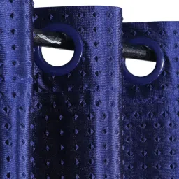 Romee Blue Polyester Self Curtains and Sheers image 3