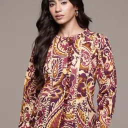 Aarke Ritu Kumar Off White Paisley Shirts-image-56