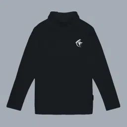 Kiddopanti Unisex Black & White Solid Full Sleeves T-Shirt (Pack Of 2) image 3