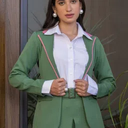 binfinite Green Basil Blossom Blazer image 3