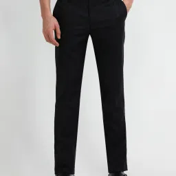 Arrow Black Relaxed fit Checks Trousers image 3