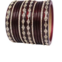 TAJ BRIDAL STORE Set Of 6 Rhinestones -Studded Bangles image 3