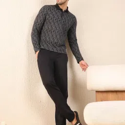 Sweet Dreams Grey Regular Fit Printed Lounge Set image 3