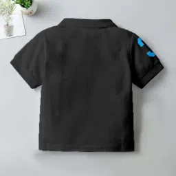 Codez Boys Maroon & Black Solid Polo T-shirt image 3